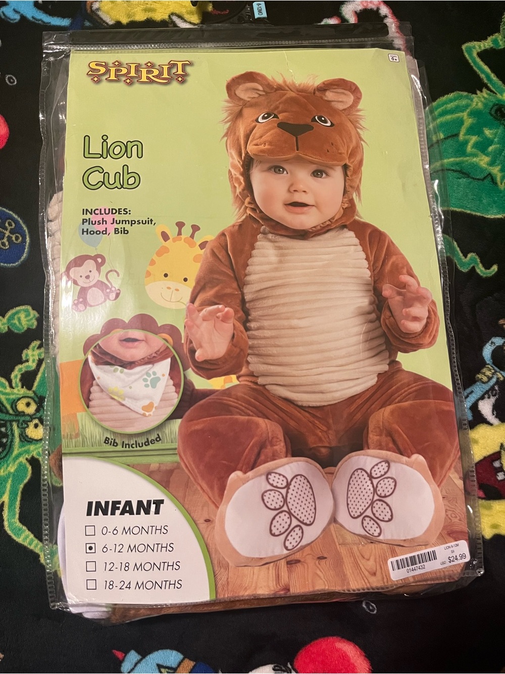 Spirit Lion Cub Costume - Brown and Cream Infant Plush Jumpsuit
